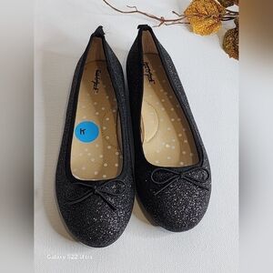 Cat & Jack Black Glitter Ballet Flats